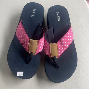 J. Crew flip flops. New.